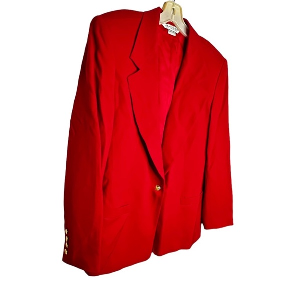 Vintage Austin Reed Wool Red Blazer - Picture 4 of 8